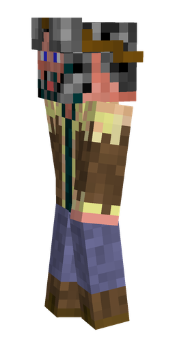 Blue skin: body, left side render