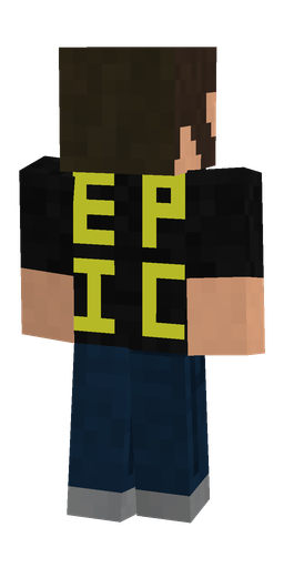 Black skin: body, back render