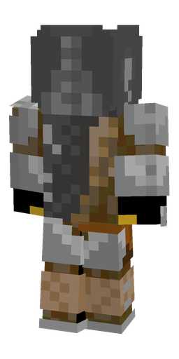 Black skin: body, back render