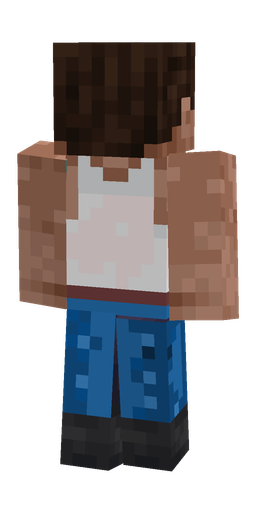 Black skin: body, back render