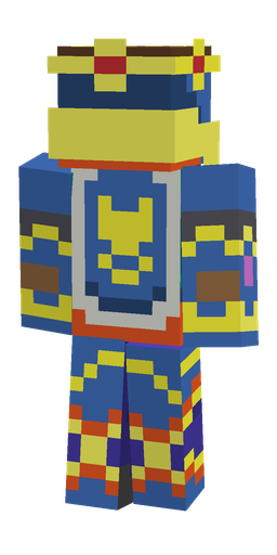 Blue skin: body, back render