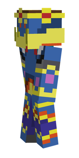 Blue skin: body, left side render