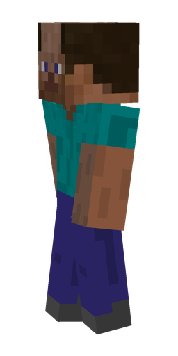 Blue skin: body, left side render