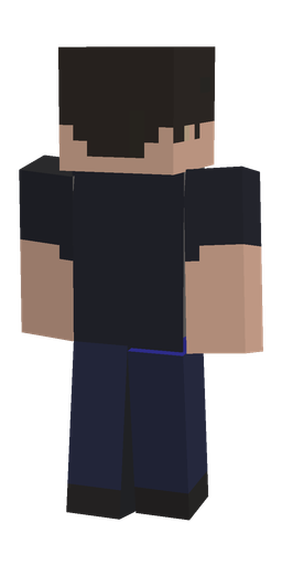 Black skin: body, back render