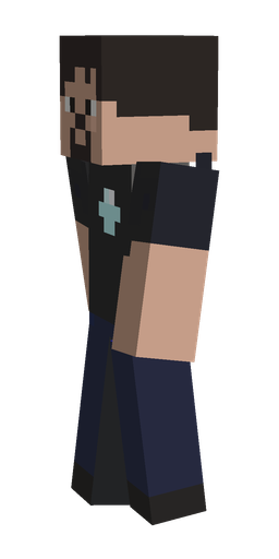 Black skin: body, left side render