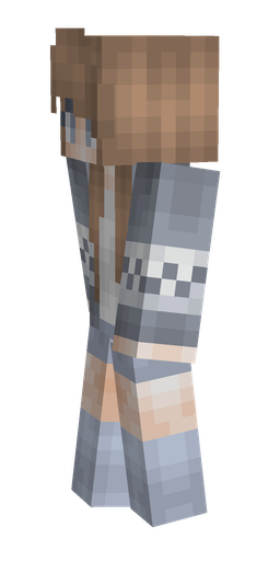 Blue skin: body, left side render