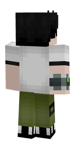 Black skin: body, back render
