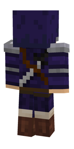 Blue skin: body, back render