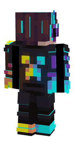 Black skin: body, back render
