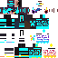 Black skin: raw texture render
