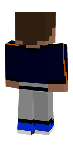Black skin: body, back render