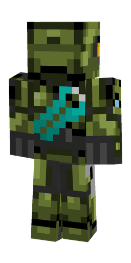 Black skin: body, back render