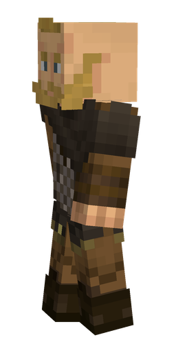 Brown skin: body, left side render