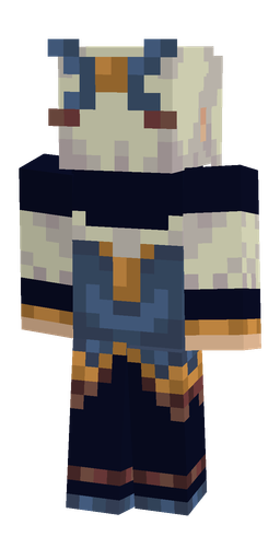 Black skin: body, back render