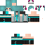 Black skin: raw texture render