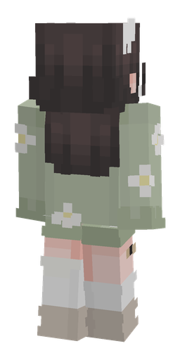 Black skin: body, back render