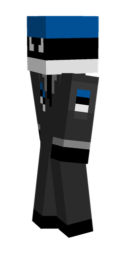 Black skin: body, left side render