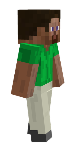 Brown skin: body, right side render