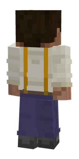 Black skin: body, back render