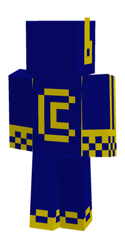 Blue skin: body, back render