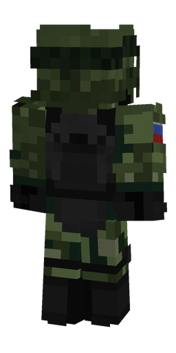 Black skin: body, back render