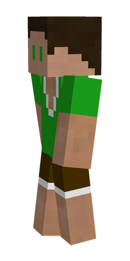 Brown skin: body, left side render