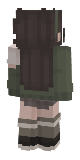 Black skin: body, back render