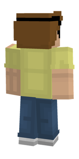 Blue skin: body, back render