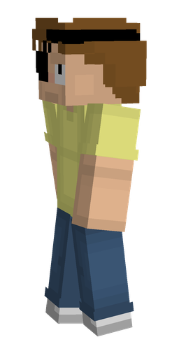 Blue skin: body, left side render