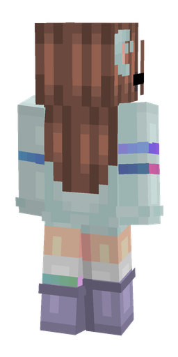 Blue skin: body, back render