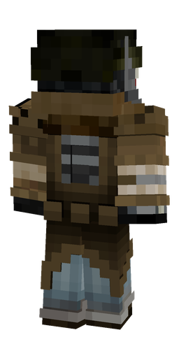 Black skin: body, back render