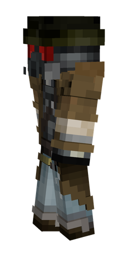 Black skin: body, left side render