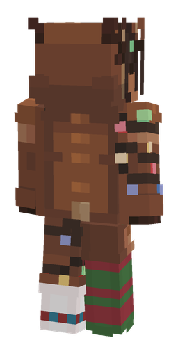 Brown skin: body, back render