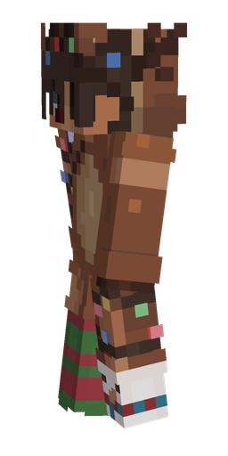 Brown skin: body, left side render