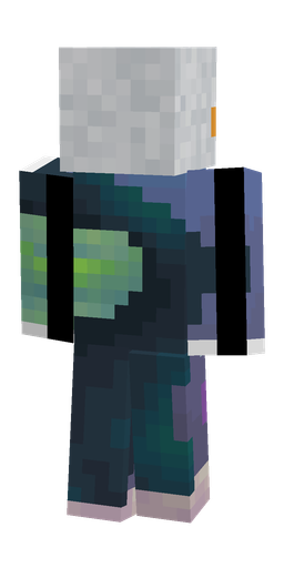 Blue skin: body, back render
