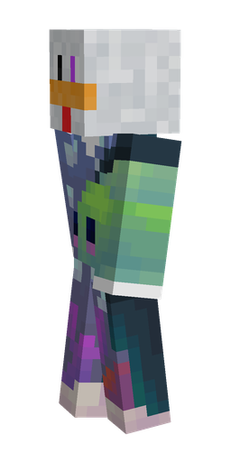 Blue skin: body, left side render