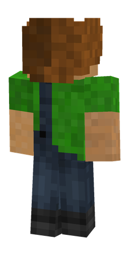 Blue skin: body, back render