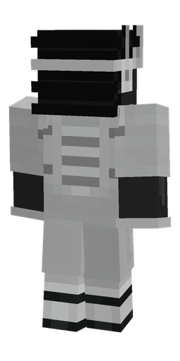 Black skin: body, back render
