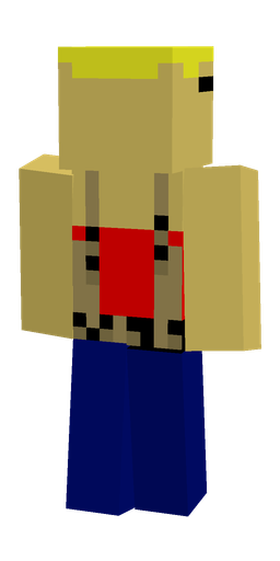 Blue skin: body, back render