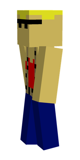 Blue skin: body, left side render