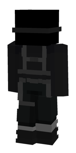Black skin: body, back render