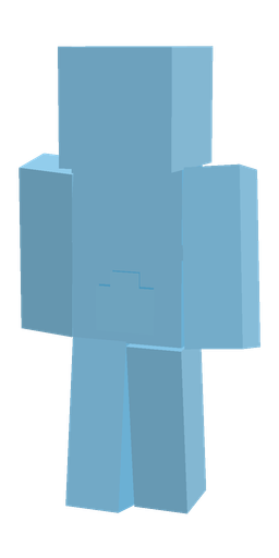 Blue skin: body, back render
