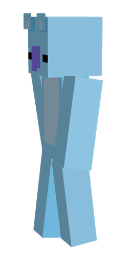 Blue skin: body, left side render