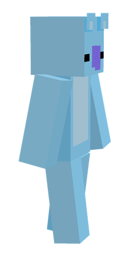 Blue skin: body, right side render