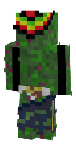 Blue skin: body, back render