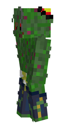 Blue skin: body, left side render