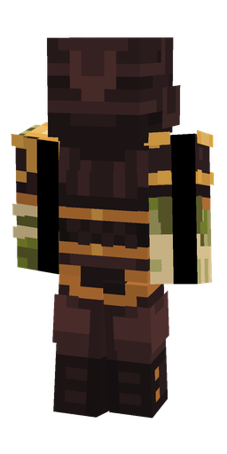Black skin: body, back render
