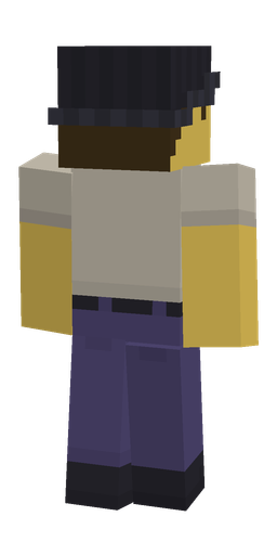 Blue skin: body, back render