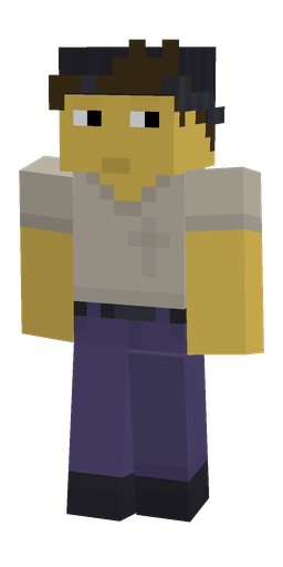 Blue skin: body, front render