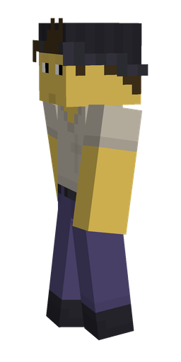 Blue skin: body, left side render